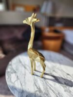 24K GOLD FINISH GIRAFFE FAMILY SHOWPIECE DECORATIVE ITEMS FOR HOME DECORATION GOLD PLATED GIRAFFE STATUE HOME/OFFICE TABLE LIVING ROOM DÉCOR (PAIR)