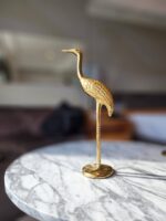 NATURALS EXPORT HANDICRAFT CREATIVE METAL GOLD FINISH ANIMAL SWAN STATUES | SWAN SCULPTURE | HOME, OFFICE, CAFE, HOTEL DECOR | DECORATIVE GIFT ITEM (PAIR)