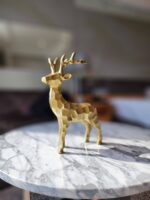 24K GOLD FINISH DEER (HIRAN), REINDEER SHOWPIECE DECORATIVE ITEMS FOR HOME DECORATION GOLD PLATED STATUE HOME/OFFICE TABLE LIVING ROOM DÉCOR