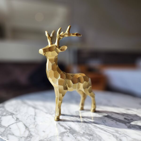 24K GOLD FINISH DEER (HIRAN), REINDEER SHOWPIECE DECORATIVE ITEMS FOR HOME DECORATION GOLD PLATED STATUE HOME/OFFICE TABLE LIVING ROOM DÉCOR