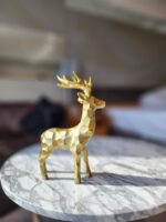 24K GOLD FINISH DEER (HIRAN), REINDEER SHOWPIECE DECORATIVE ITEMS FOR HOME DECORATION GOLD PLATED STATUE HOME/OFFICE TABLE LIVING ROOM DÉCOR