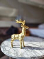 24K GOLD FINISH DEER (HIRAN), REINDEER SHOWPIECE DECORATIVE ITEMS FOR HOME DECORATION GOLD PLATED STATUE HOME/OFFICE TABLE LIVING ROOM DÉCOR