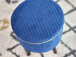 35. STOOLS FOR LIVING ROOM/ MUDDA SITTING FURNITURE FOOTREST SEAT POUFFE PUFFY FOAM STOOL FOOTSTOOL FOR OFFICE HOME DECOR, 16X16X17 INCH, ROYAL BLUE COLOUR