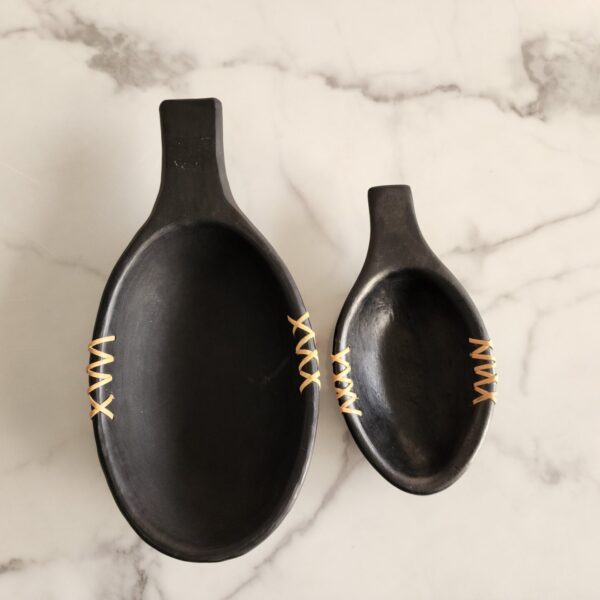 SERPENTINE STONE SERVING DISH| SET OF TWO