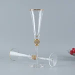 Champagne glasses with diamond setting