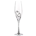 Crystal champagne glasses 2pcs with diamonds