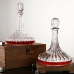 NOVARE Wholesale New Design Engraved Wine Decanter Set With Goblet Wine Glass