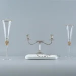 Champagne glasses with diamond setting