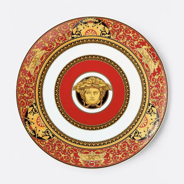 MEDUSA RED CHARGER PLATE 33 CM