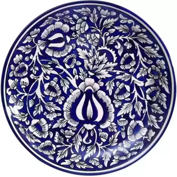 HANDMADE BLUE MUGHAL PRINT DINNER PLATE (PACK OF 6) 10 INCH, MICROWAVE SAFE, PERFECT FOR GIFTING DINNERWARE PLATE