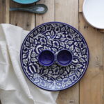 HANDMADE BLUE MUGHAL PRINT DINNER PLATE (PACK OF 6) 10 INCH, MICROWAVE SAFE, PERFECT FOR GIFTING DINNERWARE PLATE