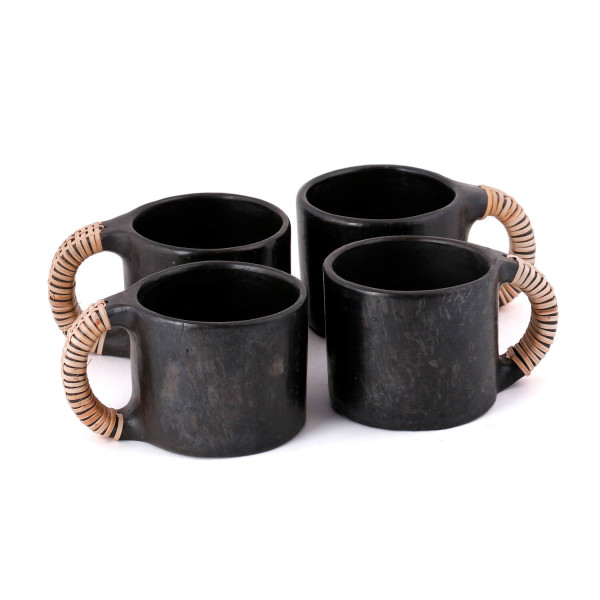 ECO-FRIENDLY SERPENTINE COFFEE MUGS - SET OF 4 LARGE (275 ML EACH)