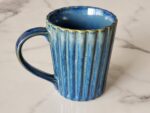 BLUE SHADED CERAMIC CUPS WITH HANDLE, GIFTINGS SET OF 6 CERAMIC COFFEE CUPS (120-150 ML, SET OF 6)