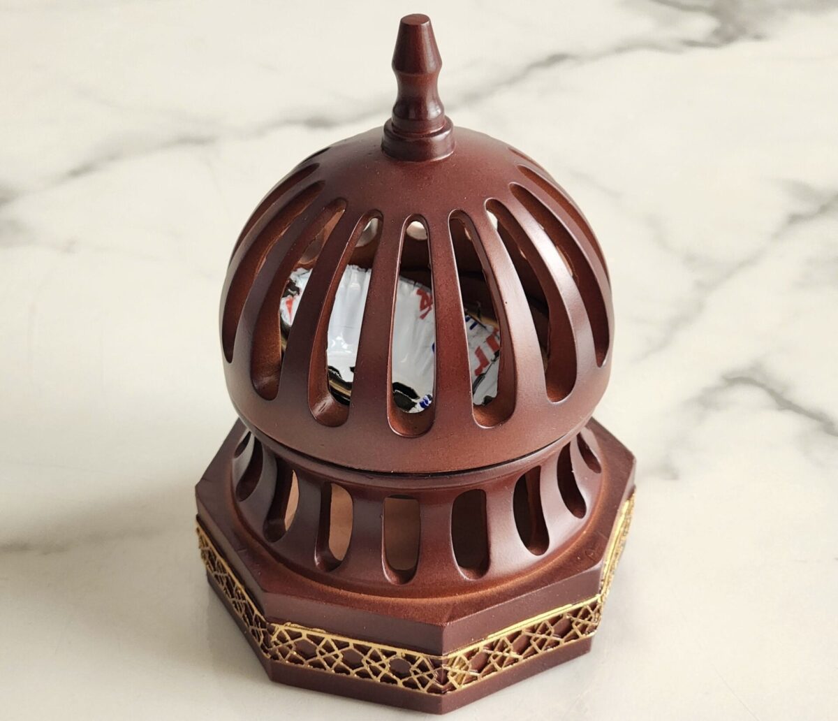 CLASSIC QUBBA INCENSE BAKHOOR BURNER – BROWN