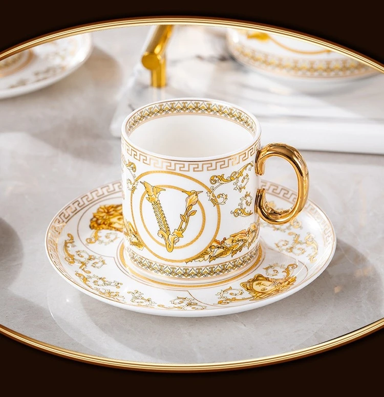 VIRTUS GALA ESPRESSO CUP & SAUCER| SET OF 2 CUPS WITH SAUCERS