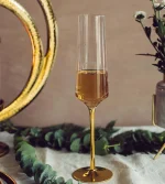 gold stem champagne flute