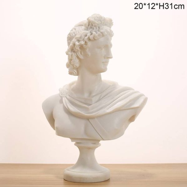 Greek God Apollo Face Sculpture